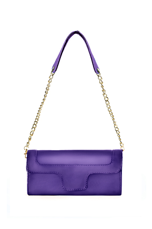 Women's amethyst purple luxurious elegant clutch for ceremonies, weddings and evenings out. - Top view